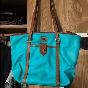 Brand New Dooney & Bourke Nylon Aqua tote